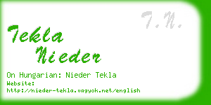 tekla nieder business card